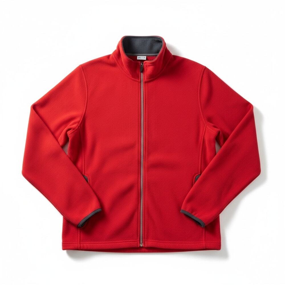 Vintage STARTER Mens Full Zip Fleece Casual Jacket Red Size Large 42-44 Gorpcore